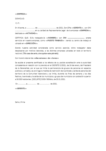 MODELO CERTIFICADO DESPLAZAMIENTO - CIERRE PERIMETRAL ENERO