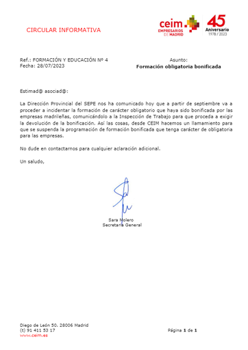 Circular CEIM